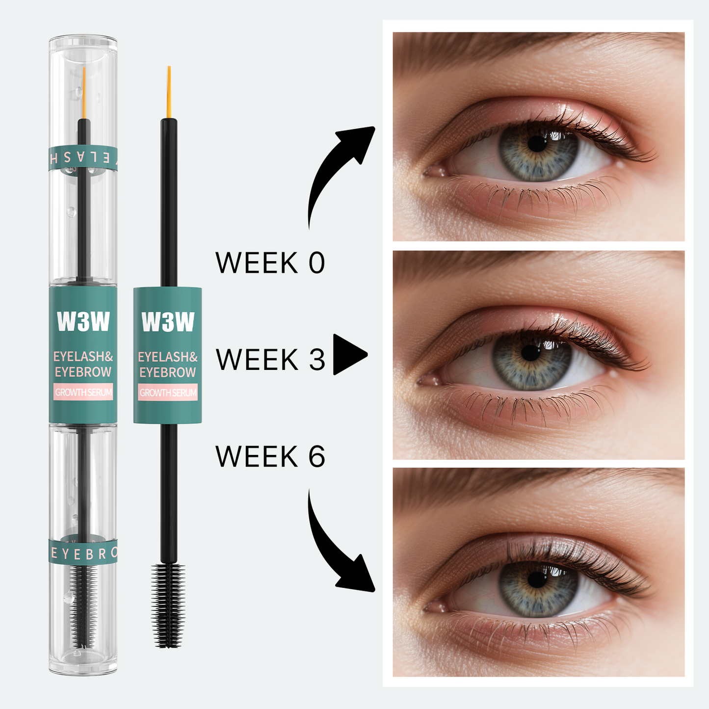 GLOWORAH™ | W3W EYELASHES + EYEBROW SERUM