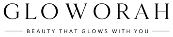 Gloworah logo with tagline 'Beauty that glows with you' on a white background